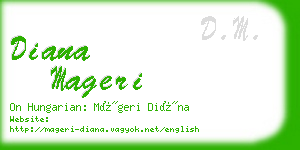 diana mageri business card